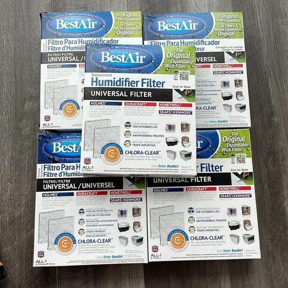 Best Air Replacement Humidifier Filter ALL- 1 • Bundle of 5 Boxes of 2 Filters - Picture 1 of 7